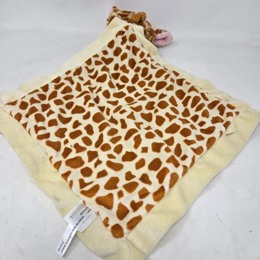 Baby Ganz Jamie Giraffe Mini Blankie Security Blanket Lovey BG2976 Plush Brown